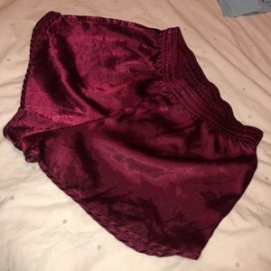 American apparel red track shorts